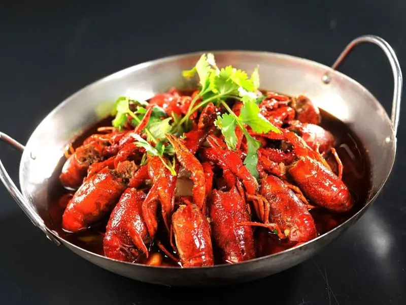 Mala Crawfish at Little King Crab, a Hawaiian restaurant in Crystal Lake